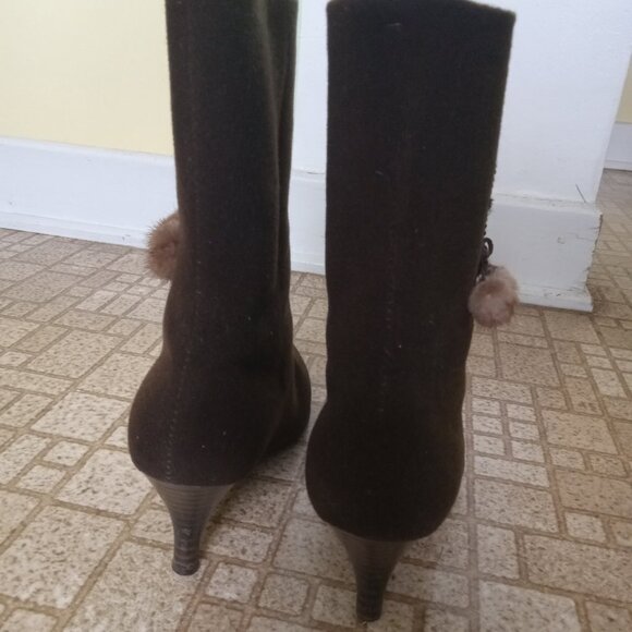 Vintage 1960 winter wool boots with sheep inside - Picture 2 of 6